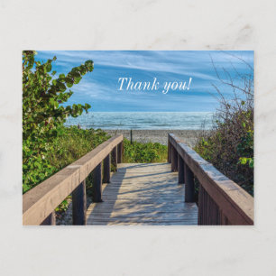 To The Beach Thank You Postcard