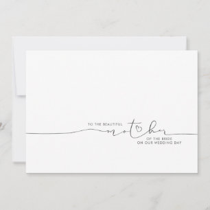 To the beautiful Mother of the Bride Groom Message