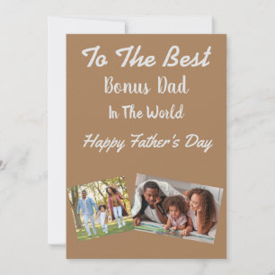 To The Best Bonus Dad In The World Holiday Card