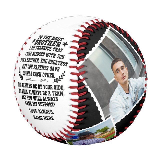 To The Best Brother From Sister or Brother & Photo Baseball (Angled)