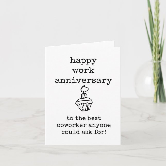 To the Best Coworker, Happy Work Anniversary Card (Front)