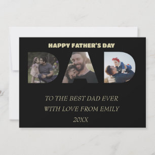 TO THE BEST DAD EVER 3 PHOTO FATHER'S DAY INVITATION