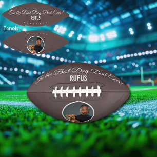 To the Best Dog Dad Ever Custom Photo & Text Football