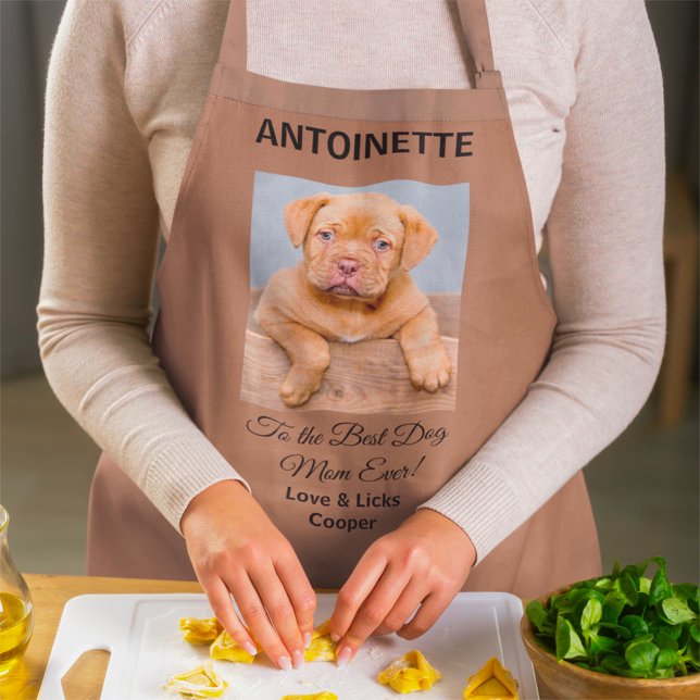 To the Best Dog Mom Ever Custom Photo Throw Pillow Apron (Creator Uploaded)
