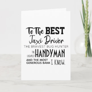 "To the best" - Happy Father's Day Card - Funny