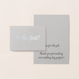 To the Best Man   Thank You Foil Card