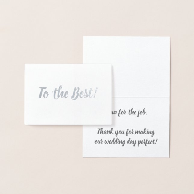 To the Best Man | Thank You Foil Card (Display)
