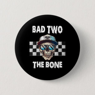 To The Bone Birthday Halloween Skeleton Boy Toddle 2 Inch Round Button