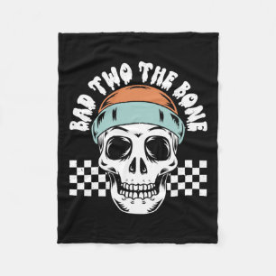 To The Bone Skeleton Halloween Two Birthday Toddle Fleece Blanket