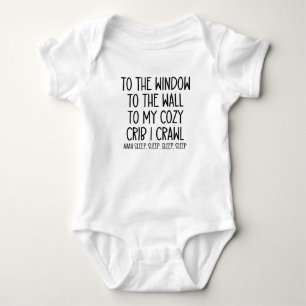 To the cozy crib I crawl Baby Bodysuit