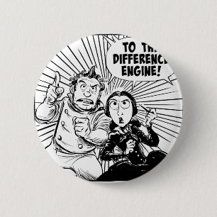 To The Difference Engine Panel 2 Inch Round Button