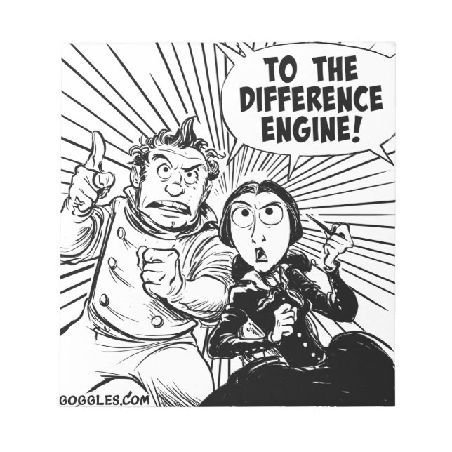 To The Difference Engine Panel Notepad (Front)