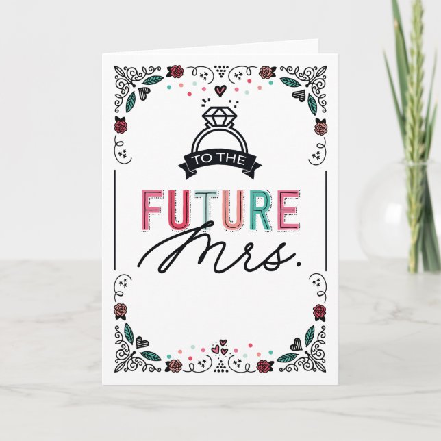 To The Future Mrs Bridal Shower Card  (Front)