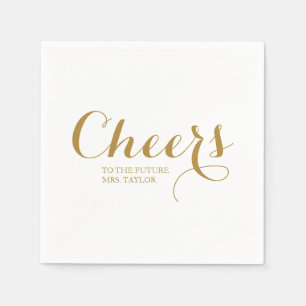 To The Future Mrs Name Bridal Shower Napkin