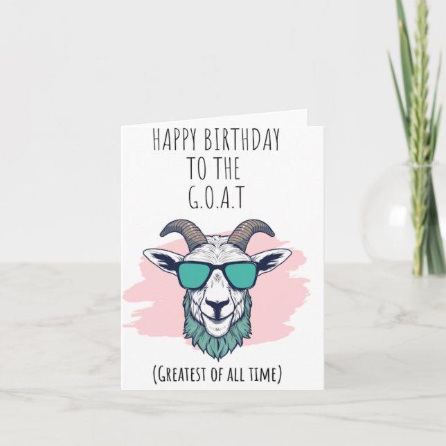 To The GOAT Puns Birthday Card (Front)