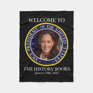 To The History Books Kamala Harris 2021 Usa V.p. Fleece Blanket