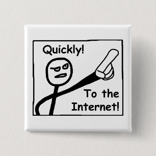 To The Internet 2 Inch Square Button