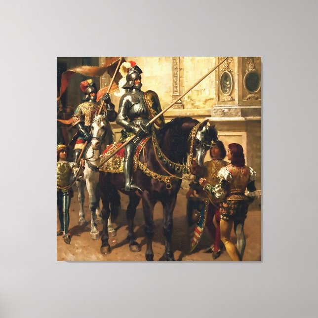To the Joust by Cesare Detti Canvas Print (Front)