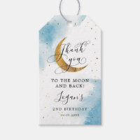 To The Moon and Back Boy Birthday Favour