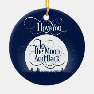 To The Moon And Back Ceramic Ornament