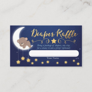 To The Moon And Back Diaper Raffle Card 