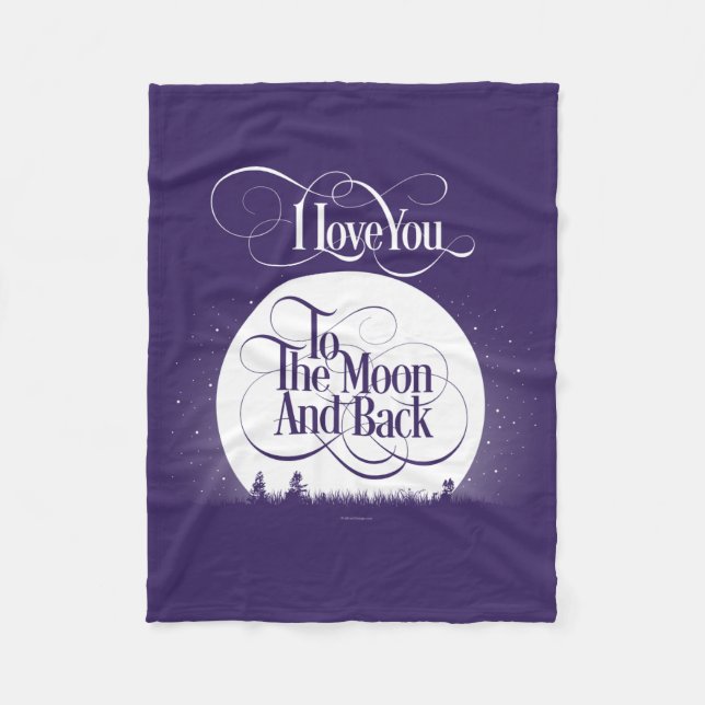 To The Moon And Back Fleece Blanket (Front)