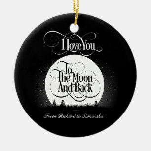 To The Moon And Back (personalized) Ceramic Ornament