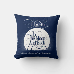 To The Moon And Back (personalized) Throw Pillow