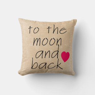 To the Moon and Back Throw Pillow