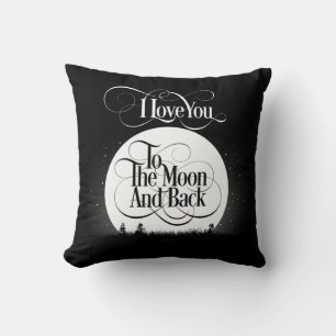 To The Moon And Back Throw Pillow