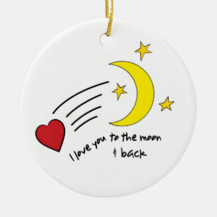 To The Moon & Back Ceramic Ornament