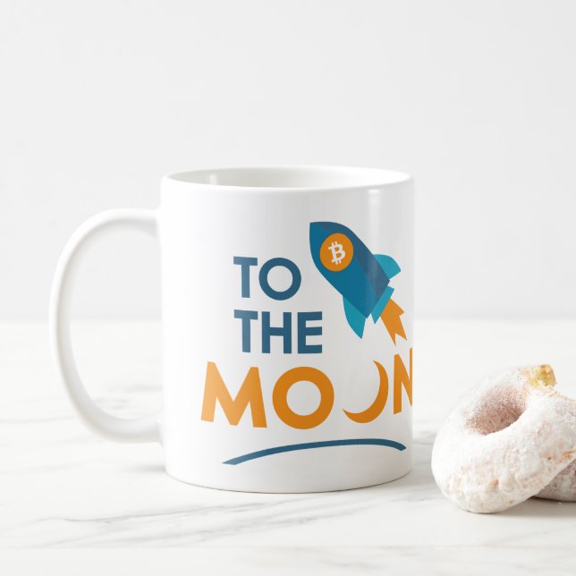 To The Moon Cryptocurrency Coffee Mug (With Donut)