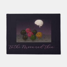 To the Moon & Then (Brains & Music Scene) Door Mat