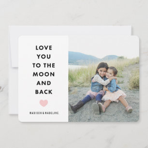 To the Moon Valentine's Day Photo Card