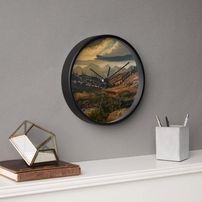 To The Mountains, Original by Gary Poling Clock (Office)