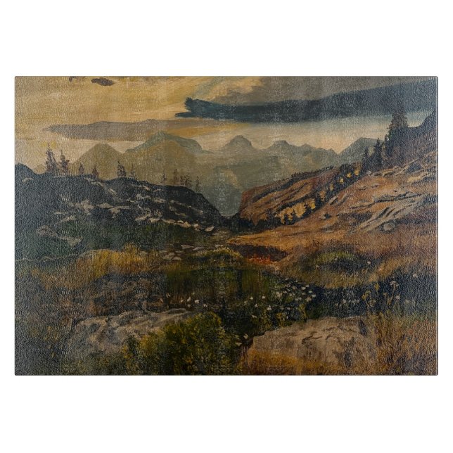 To The Mountains, Original by Gary Poling Cutting Board (Front)