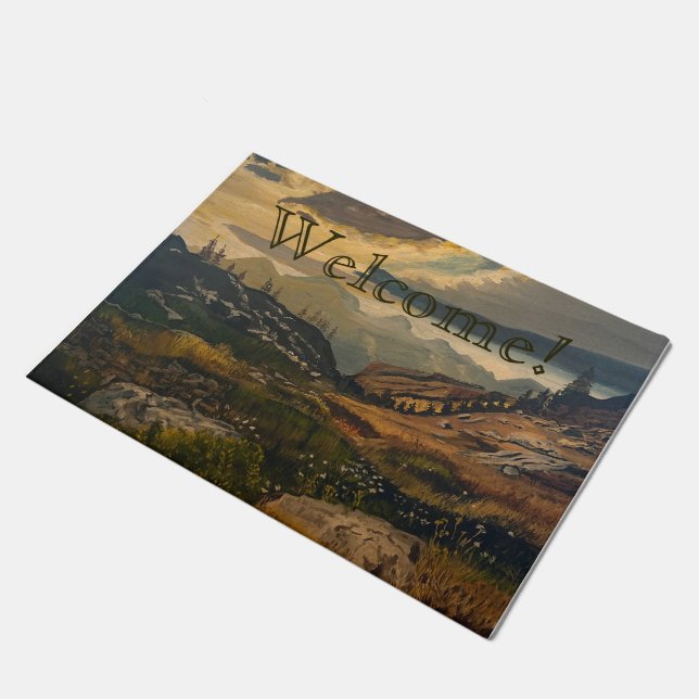 To The Mountains, Original by Gary Poling Doormat (Angled)