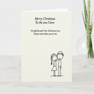 To The One I Love Christmas Card