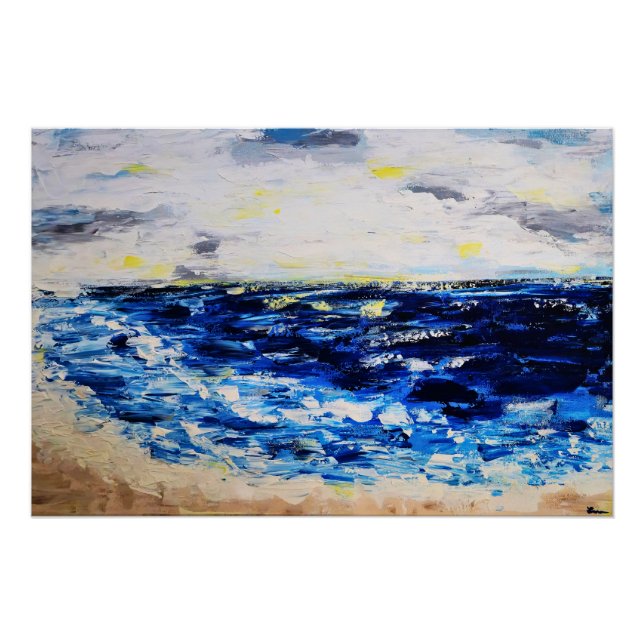 To the Open Sea | Abstract Seascape Poster (Front)