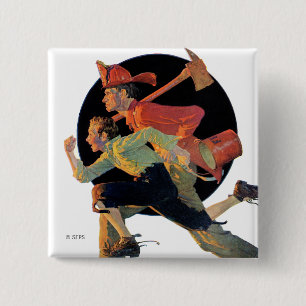 To the Rescue 2 Inch Square Button