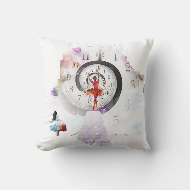 To the Rhythm of Time Throw Pillow (Front)
