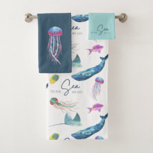 To The Sea We Go Towel Set