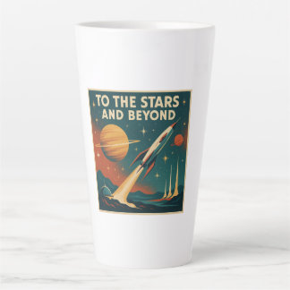 "To The Stars And Beyond" Vintage Space Travel Latte Mug