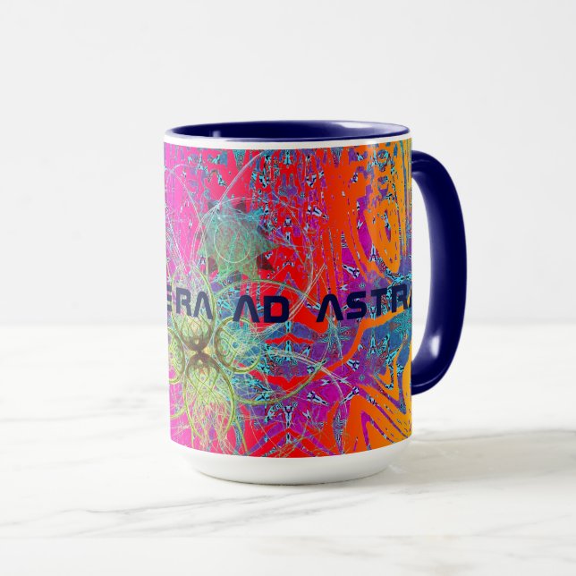 To the stars - with this neon-colourful mug (Front Right)