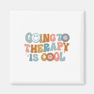 To The Therapy Is Cool Retro Feminist Magnet
