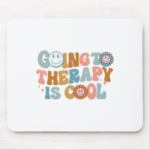 To The Therapy Is Cool Retro Feminist  Mouse Pad