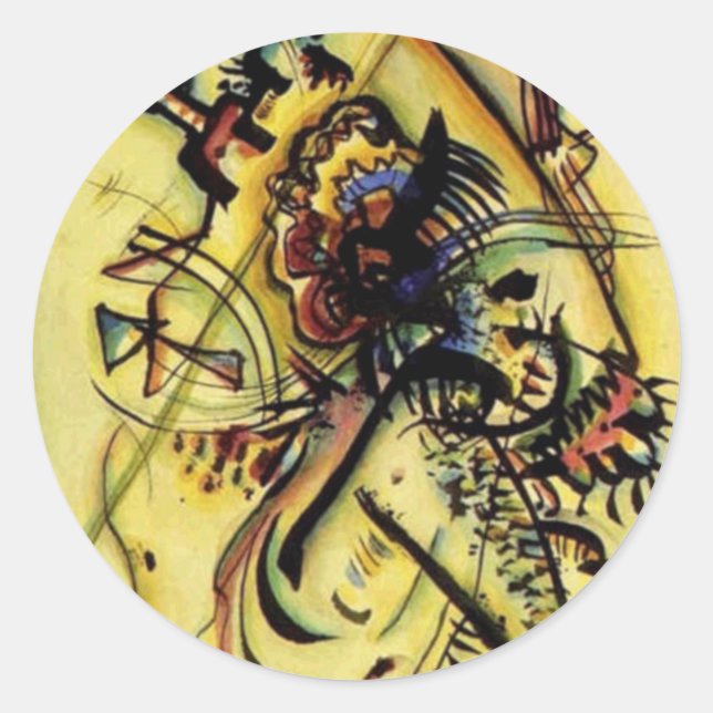 To the Unknown Voice by Kandinsky Classic Round Sticker (Front)