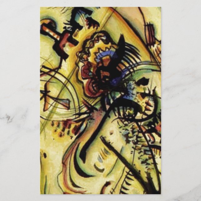 To the Unknown Voice by Kandinsky Stationery (Front)