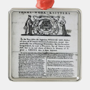 To the Worshipful Company of Frame-Work-Knitters Metal Ornament
