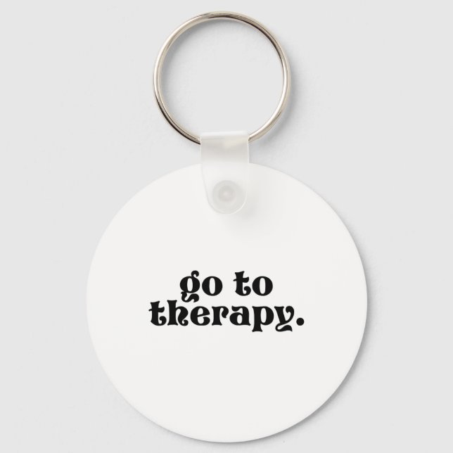 To Therapy Fun Mental Health Issue 1  Keychain (Front)